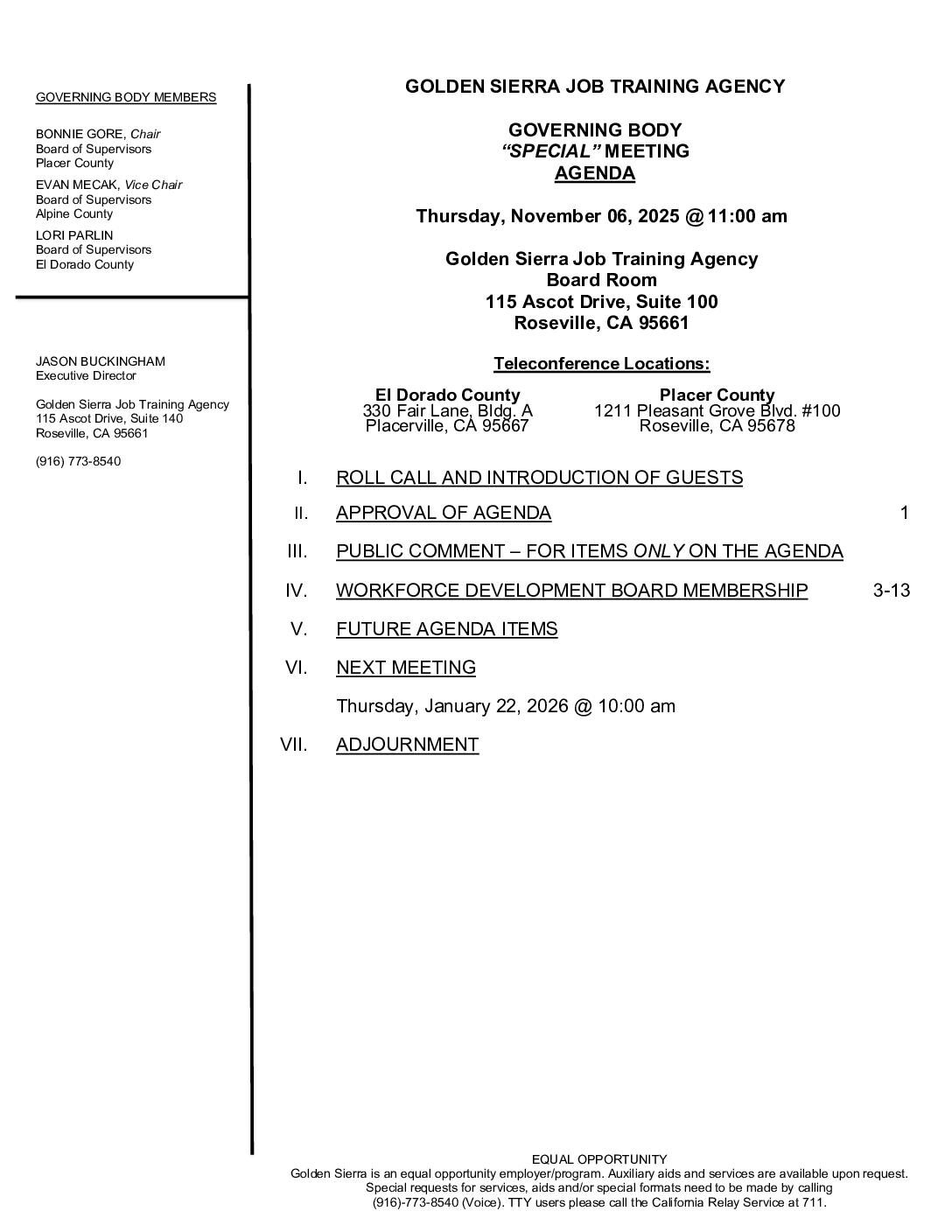 GB Agenda Packet 2025-11-06 Special