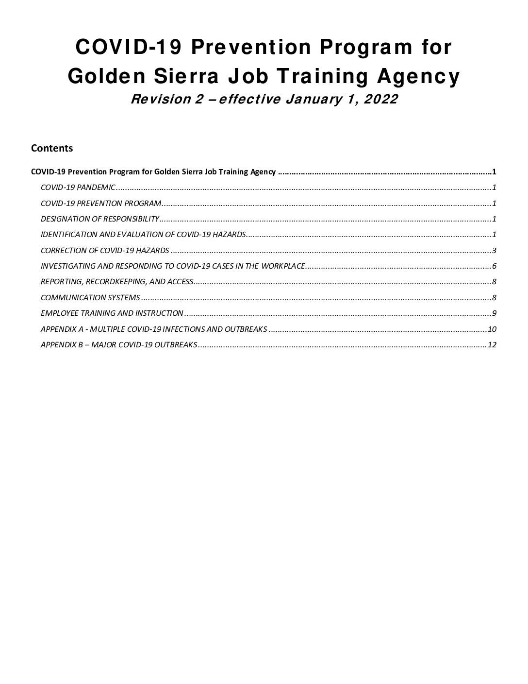 GSJTA Covid Prevention Plan