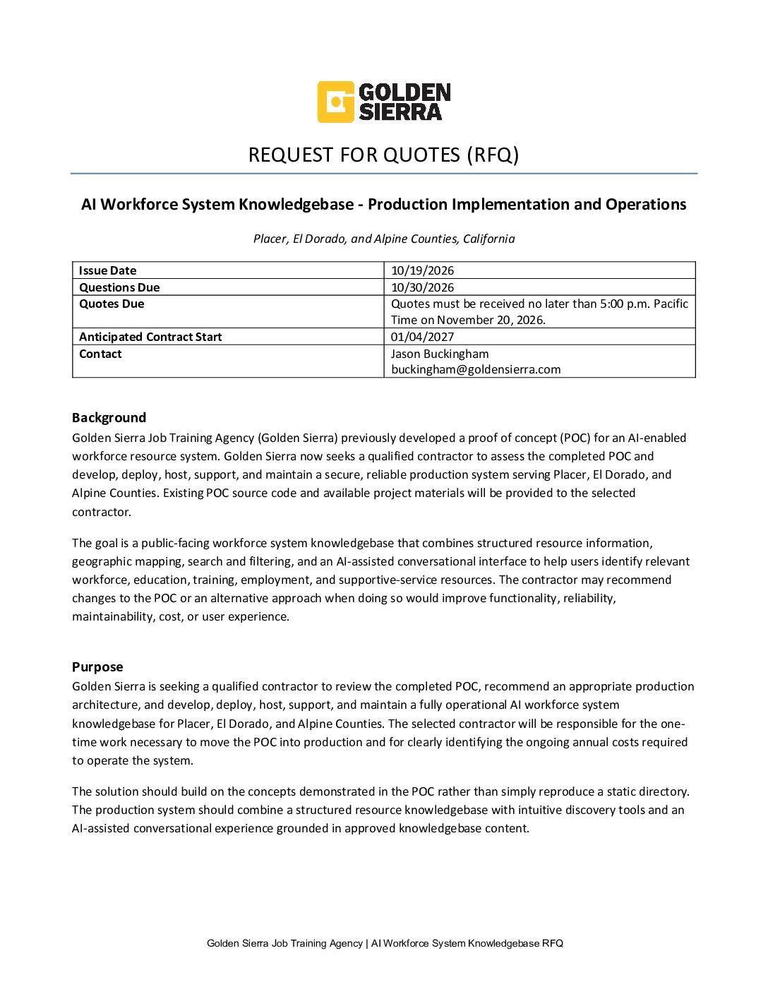 RFQ AI Workforce Knowledgebase